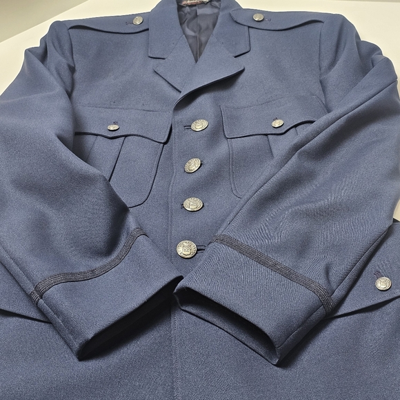 USAF United States Air Force‎ Dress Blues Jacket Blue Button Up Military Freedom - Picture 2 of 10